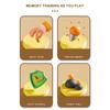 Multiplayer Animal/Fruit Theme Board Game Toy for Kids with Flip Chess for Family Gathering Classroom Activity Supply