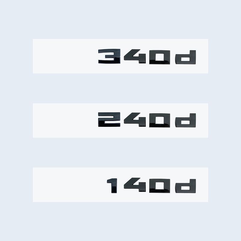 New Glossy Black 3D Letters Numbers M340d M240d M235d M140d M135d Emblem for BMW F30 F31 F35 F40 F46 G42 G20 Car Trunk Sticker