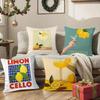 Drink Wine L-Limoncello Lemon Drop Pillow Case Sofa Living Room Bedroom Headboard Backrest Cushion Square Cushion