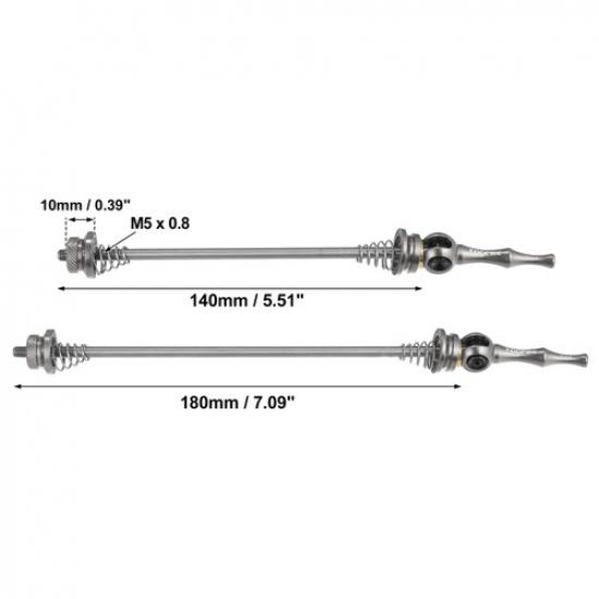 Paar Vordere Hintere Schnellspannachsen Speer für Fahrrad 140mm 180mm Titan-Ton