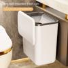 New Creative Wall-mounted Garbage Can Light Luxury Free Punching with Cover Multi-scene Home Bathroom Kitchen Garbage Collection