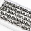 10/15/20 Stück/Los Retro Gothic Punk Totenkopfringe Herren Damen Charm Rock Cool Mode Schmuck Accessoire Täglich Party Geschenk Zufälliger Stil