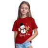Sommer Kinder 3D-Druck Rundhals-T-Shirt Weihnachts-Verkleidung