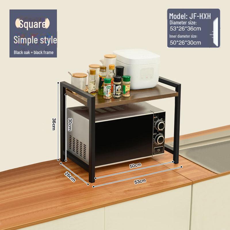 Three-Layer Kitchen Microwave and Spice Storage Rack