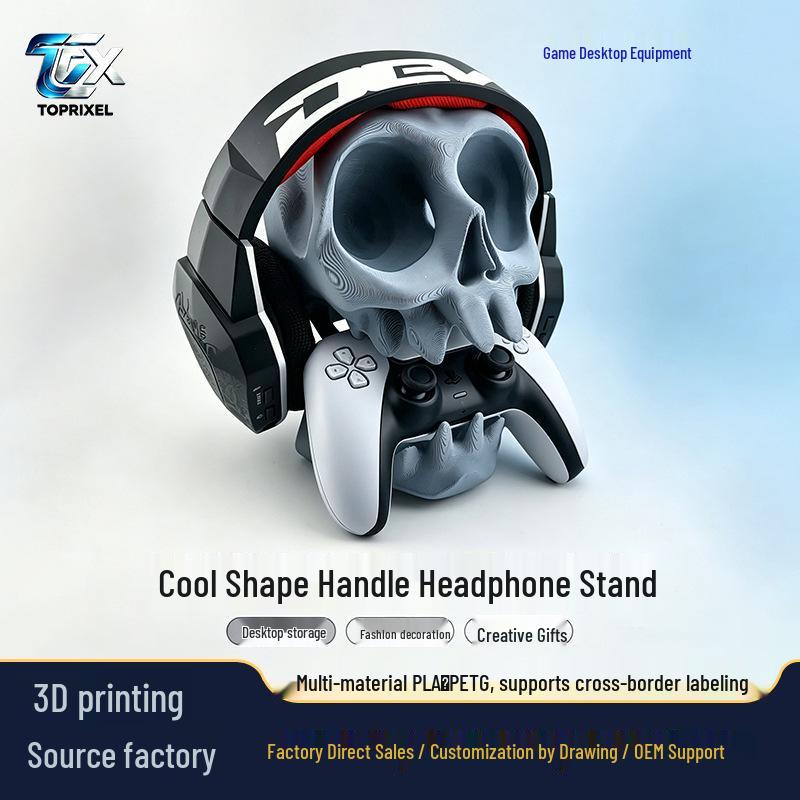 Skull-Shaped 2-in-1 PS4/PS5 Controller & Headset