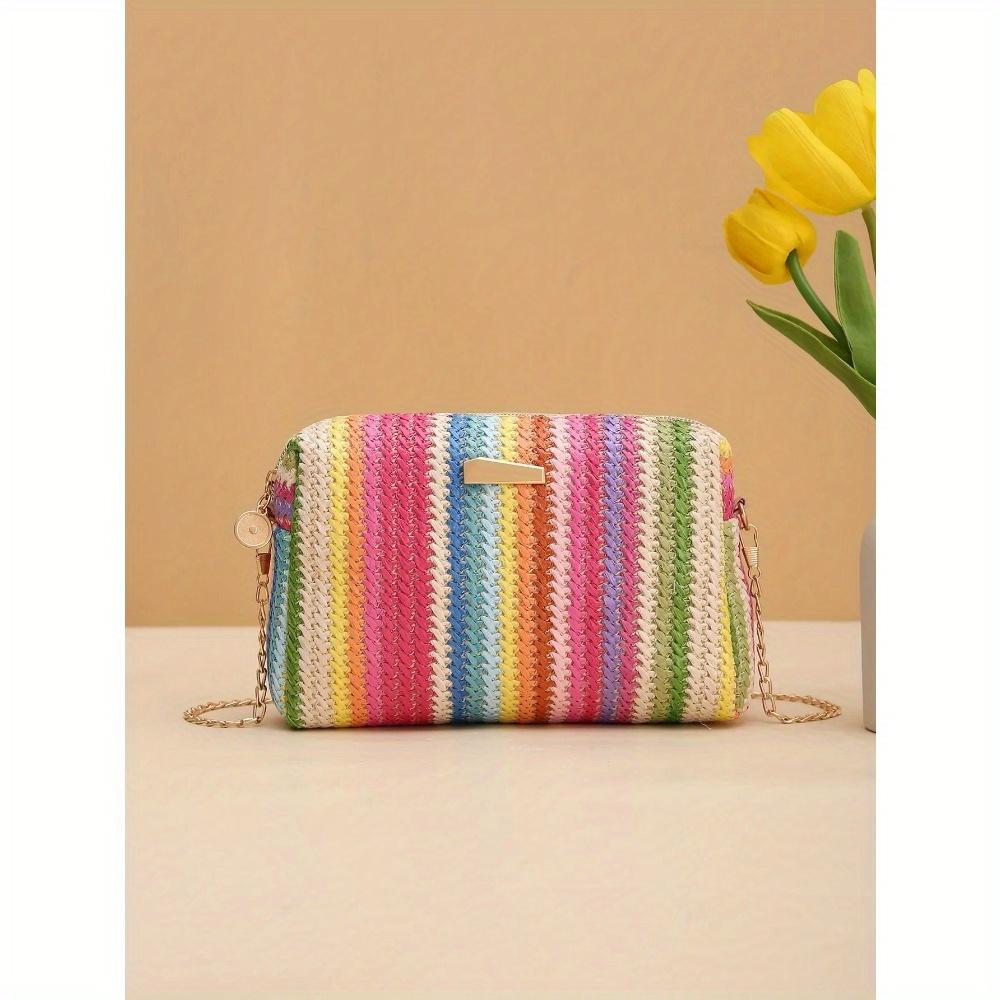 

Girlish Color Straw Shoulder Bag Multifunctional, Portable and Perfect as a Women s Camera or Cosmetics Bag