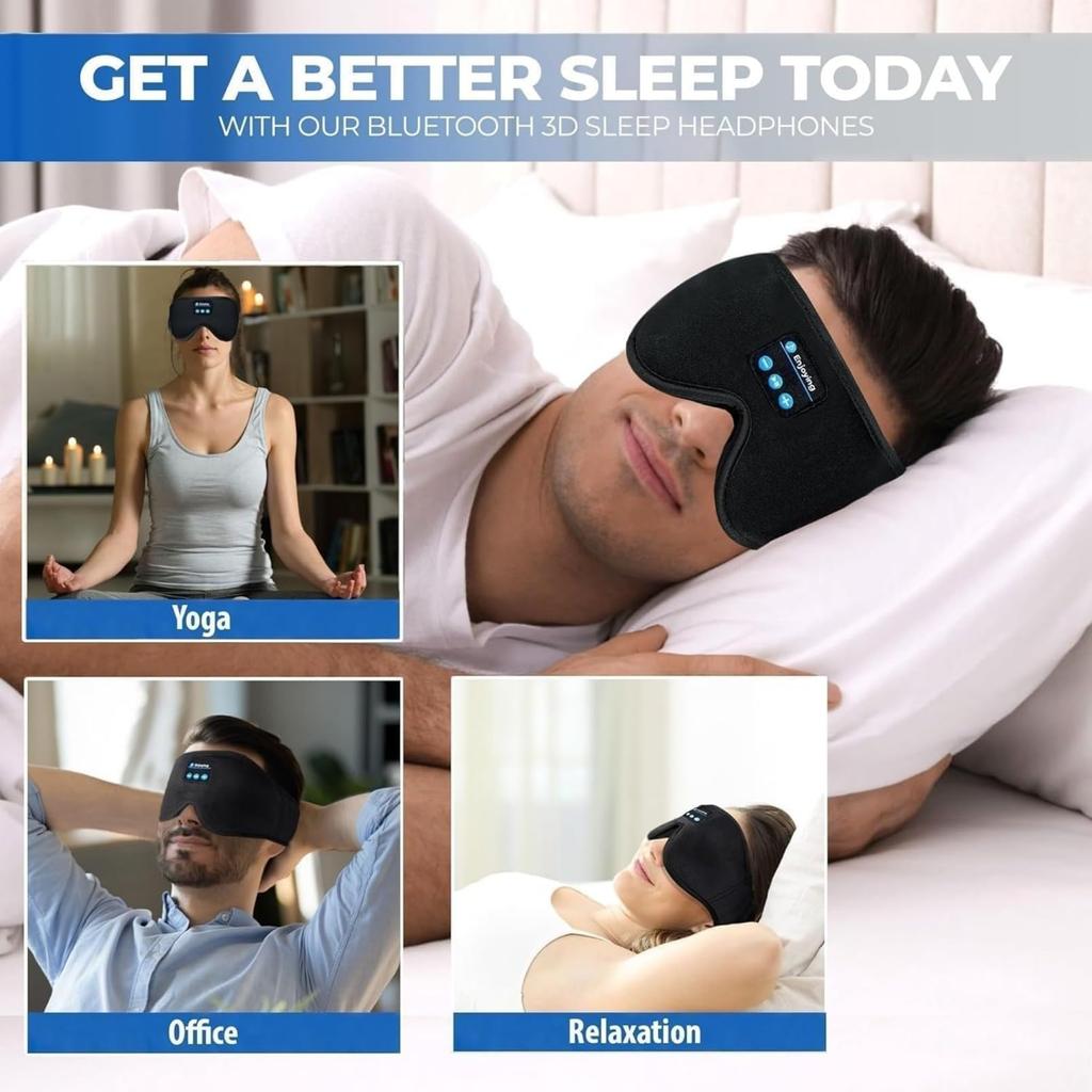 eye mask with earphones and headphones for a restful 3D design with music Perfect for and Soft memory foam for a comfortable No pressure perfect for