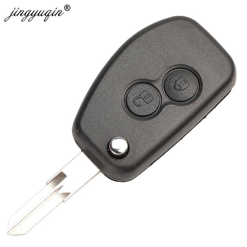 jingyuqin 10pcs VAC102 Ne72 Modified Key Shell For Renault Dacia Modus Logan Clio Espace Nissan 2/3BTN Flip Remote Fob Case