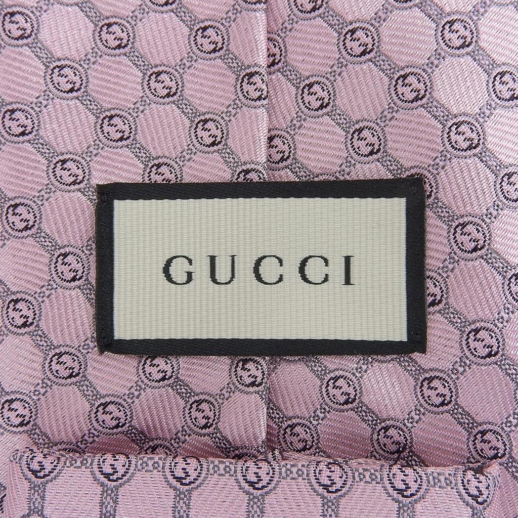 Pristine GUCCI tie GG Jacquard pink silk mens 386488 Used