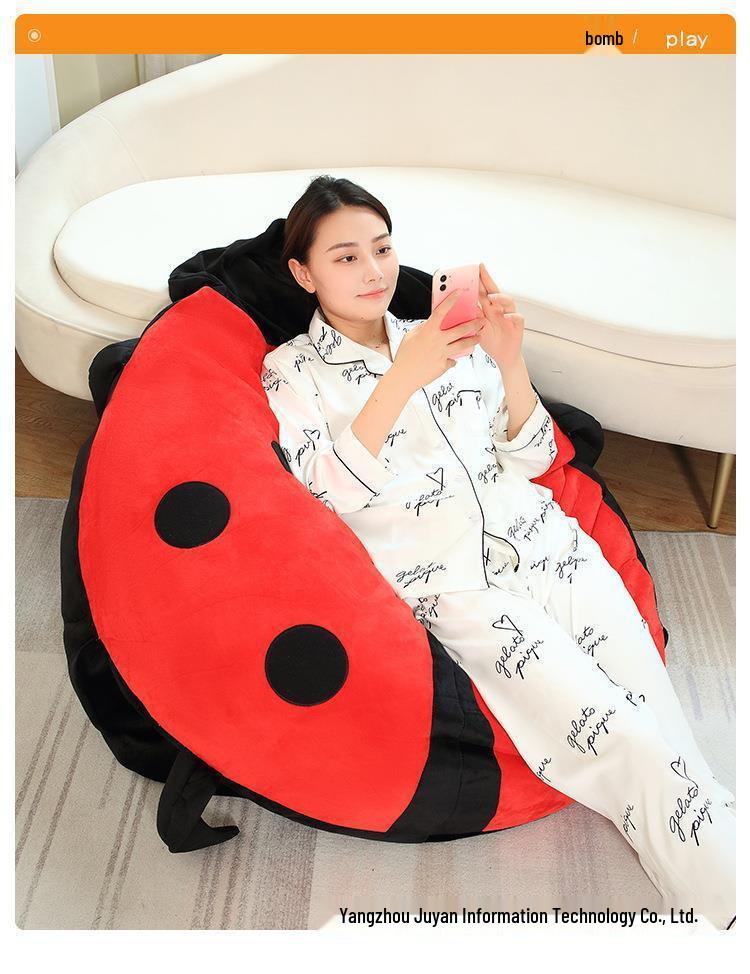 Peluche Coccinella a Sette Punti e Scarabeo Cuscino da Abbraccio - Cuscino Giocattolo Tartaruga Bruco
