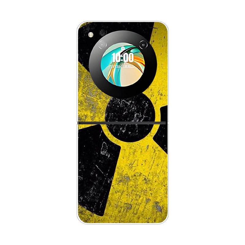 Etui For ZTE Nubia Flip NX724J Modne Malowane Przezroczyste Twarde PC Składane Pokrowiec For ZTE Libero Flip Przezroczyste Etui Funda
