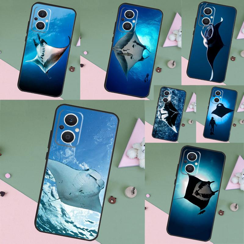 Animal Manta Ray Case For OPPO Reno 15 Pro 15F 10 11 12 13 13F 14 14F 8 7 Lite 8T OPPO Find X9 X8 X6 Pro Cover