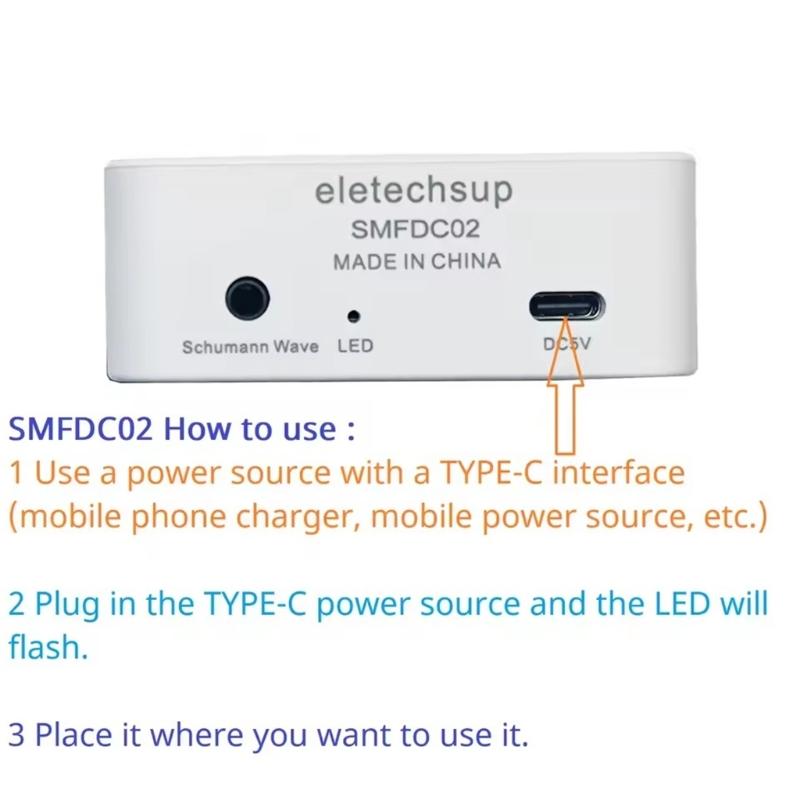 Schumann Waves Generator 7.83HZ Ultra Low Frequency Pulse Generator Sleep Improver with USB Power Cable Accessories