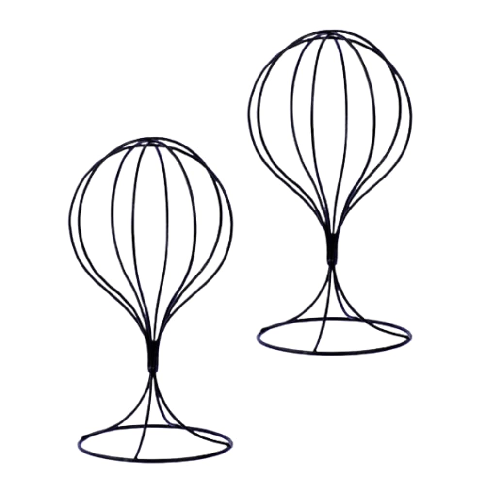 

Tropchou Hat Stand, Wig Stand, Store Display Holder, Hat/Wig, Iron, Black (Set of 2)