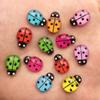 50PCS Resin Beetle Flatback Cabochon Figurines  Mobile Phone Shell Decor