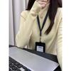Bruce blue white small stand-up neck sweater women's autumn and winter stacked wear inner long-sleeved bottoming top basic knitted sweater