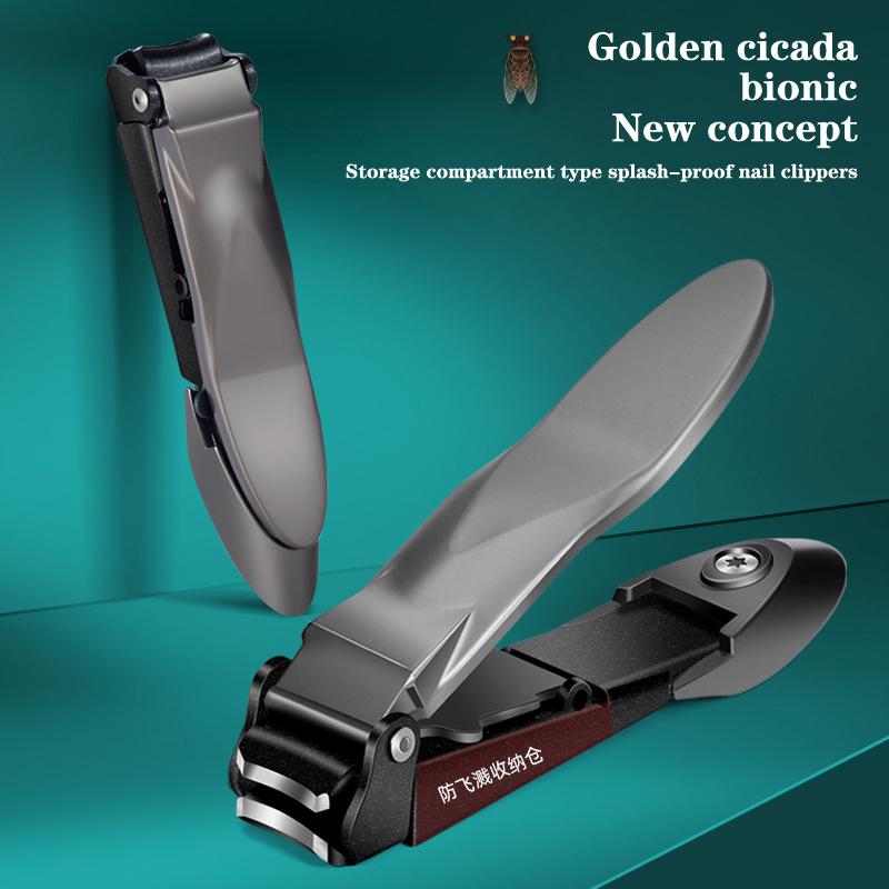 Cortauñas Antisalpicaduras Con Recogedor de Uñas Acero Inoxidable Cortador de Uñas de Manos y Pies Recortador de Uñas Herramientas de Manicura Herramientas Manuales