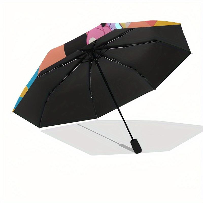 Minnie Mouse Automatic Opening and Closing Umbrella, Compact Travel Umbrella, Lightweight and Portable, Suitable for Beach Commuting Busines