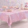 Pink Laser Disposale Tablecloth Happy Birthday Party Decorations Wedding Party Aluminum Foil Table Cover Baby Shower Supplies