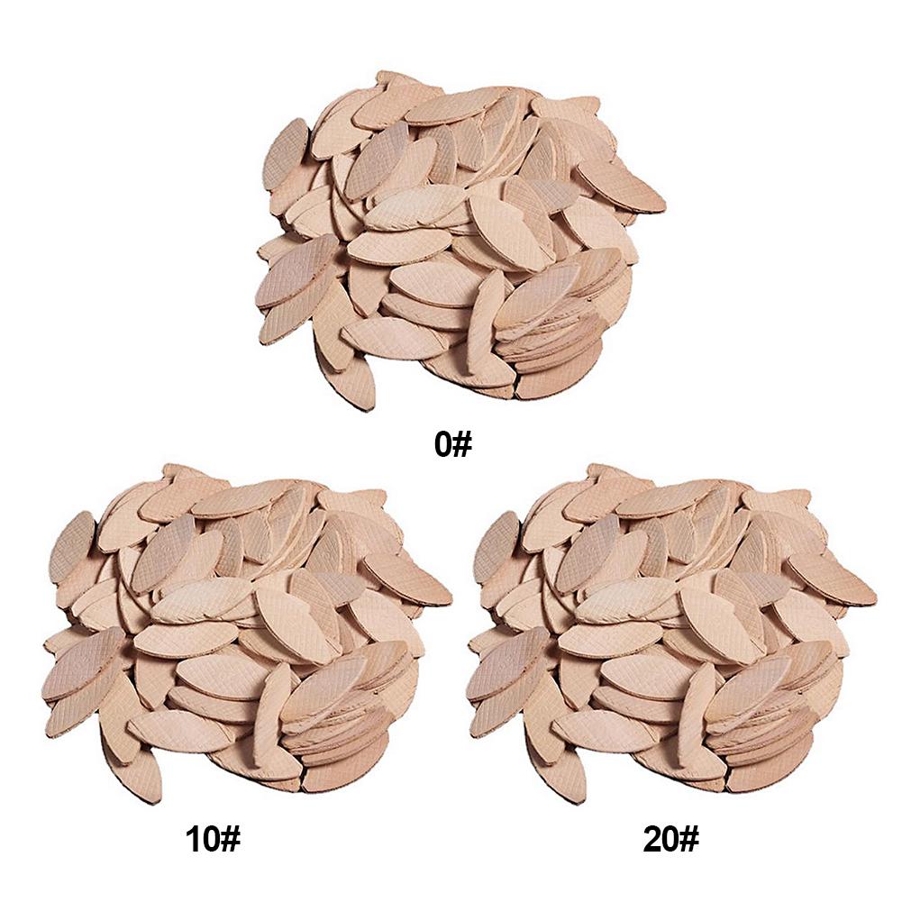 100pcs Woodworking Biscuit Jointer No. 0#/10#/20# Carpentry DIY Tenon Biscuit Tenon Pieces for Wood Joining Woodworking Crafting
