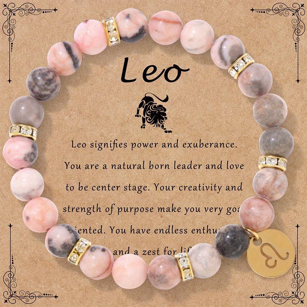 Festive Gifts Constellation Crystal Beaded Bracelet Set With Gold Zodiac Charms Minimalist Fashion Jewelry Suitable For Daily Wear And Gifting