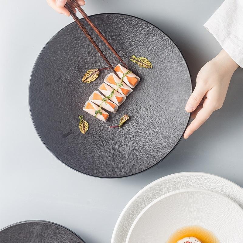 High-End Ins Style Large Plate, Deep Dish, Ceramic Creative Tableware, Western Salad Plate, Hotel Plating
