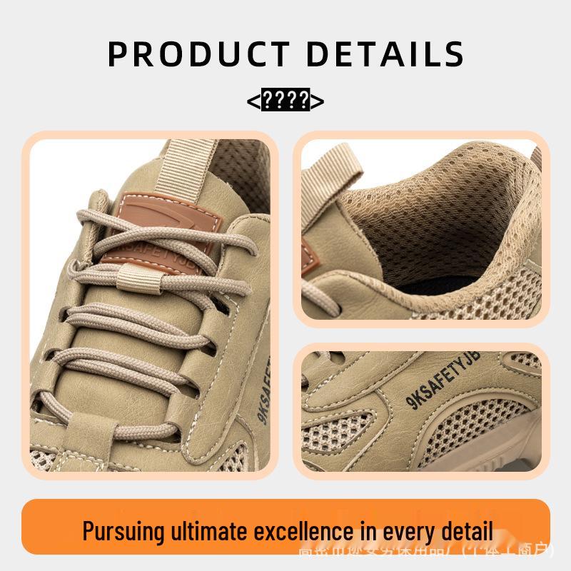 Breathable Fly-Knit Steel Toe Safety Shoes - Durable, Anti-Slip, and Comfortable for Long Hours