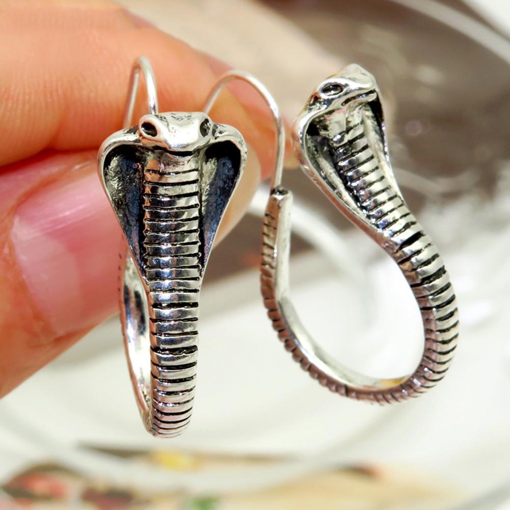 Stylish Vintage Women Carved Snake Dangle Pendant Dangle Hook Earrings Jewelry Jewelry Gift