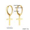 Fashion earrings women's hip-hop personality niche design sense electroplating small chain ear buckle stainless steel earrings