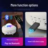 Aurora Starry Sky Projector Lamp with Moon Night Light & Bluetooth Speaker