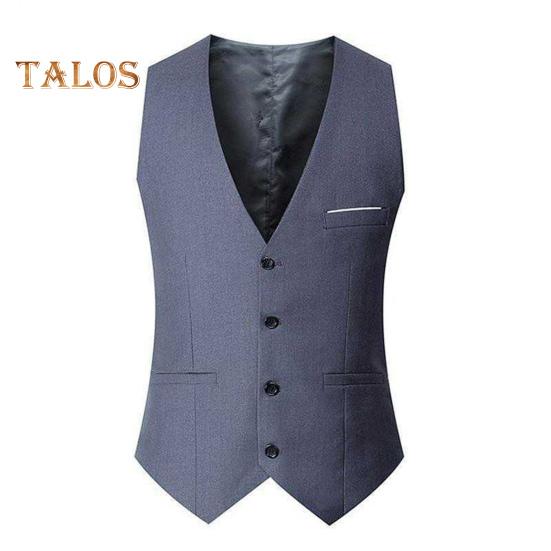 

Мужской жилет с V-образным вырезом без рукавов, однобортный, облегающий деловой жилет, однотонный, формальный жилет для вечернего платья 3XL серый