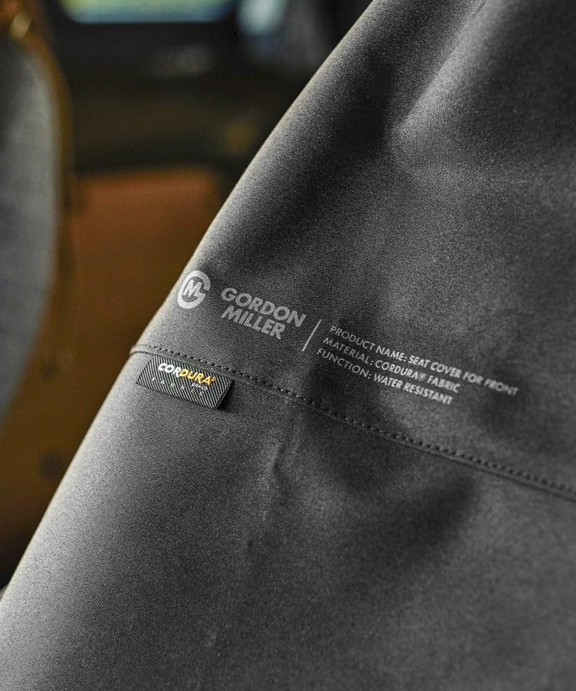 GORDON MILLER Cordura Front Seat Covers, Waterproof, Durable, Stain-Resistant, Universal Fit, Easy Installation, Coyote Beige, 01642440