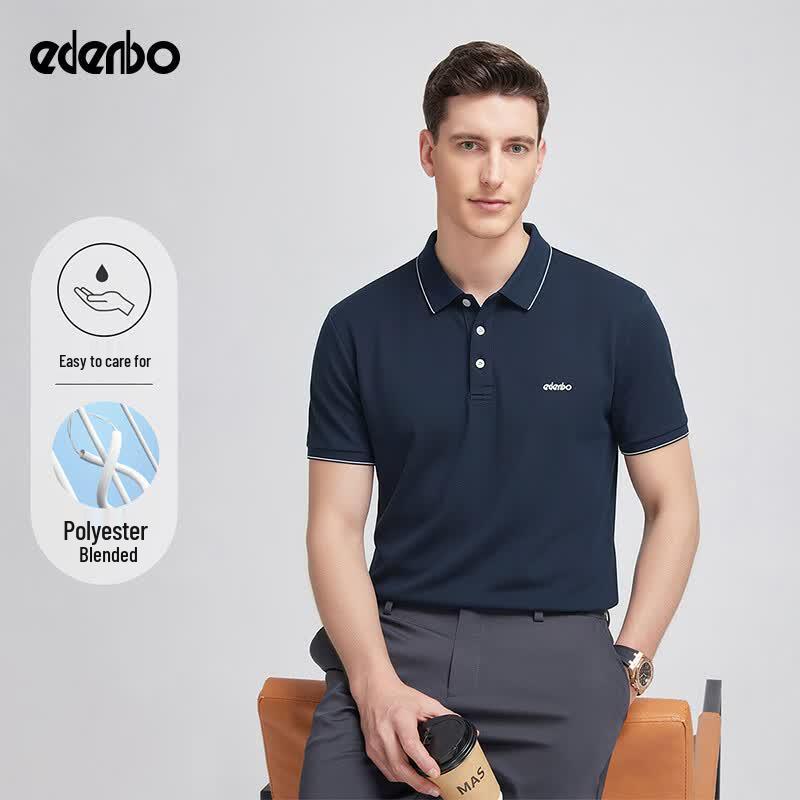 Edenbo Men s Business Casual Easy-Care Polo T-Shirt 3XL