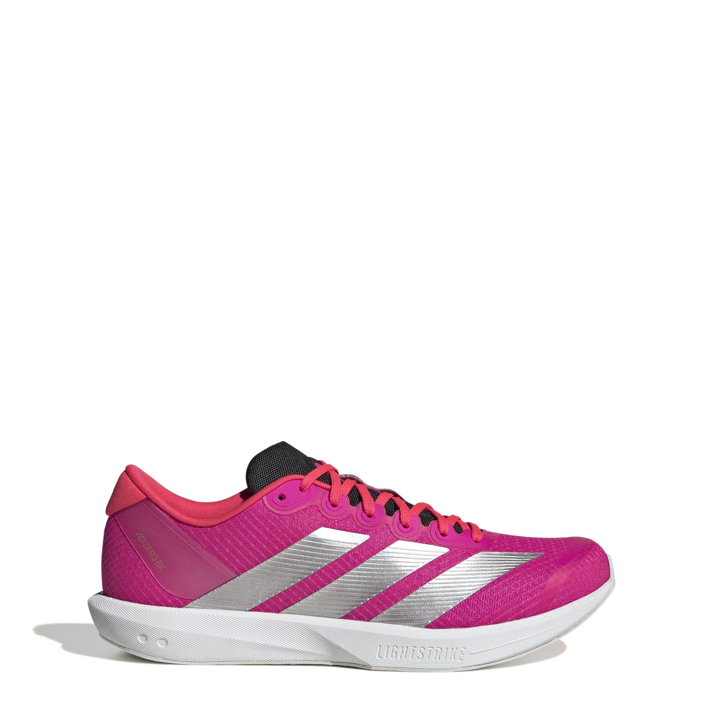 

Беговые кроссовки Adidas adizero, черные, унисекс, для взрослых, NSV99, Shock Pink/Silver Metallic/Lucid Red (JP6544), размер 26.5 см