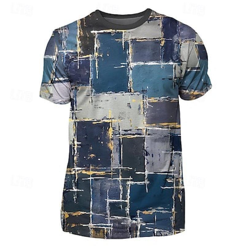 Men's T Shirt Tee Graphic Rainbow Crew Neck Clothing Apparel 3D Print Outdoor Daily Short Sleeve Print Fashion Designer Vintage