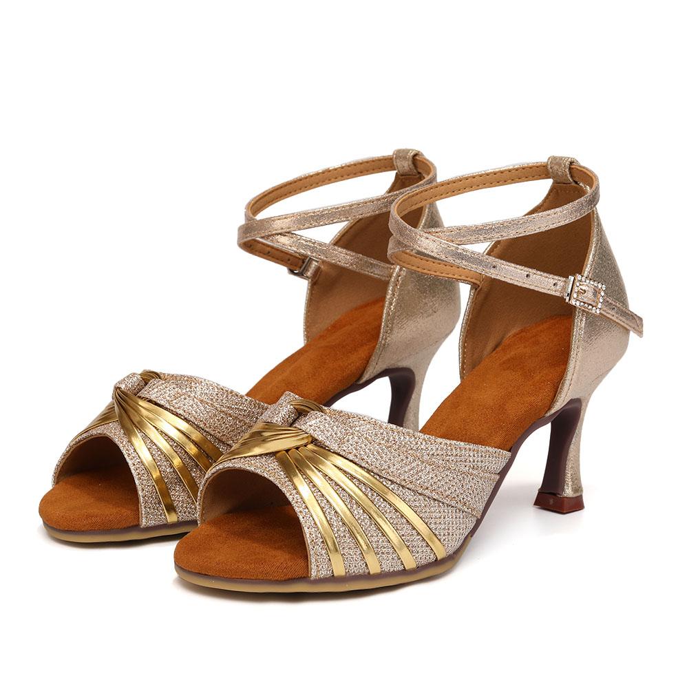 Women's Girls Latin Dance Shoes Ballroom Tango Salsa Party Shoes for Ladies High Heel 7CM