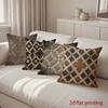 Rustic Farmhouse Geometric Throw Pillow Covers Pattern Cushion Cover Suitable For Sofa Bedroom Car Pillow Cover