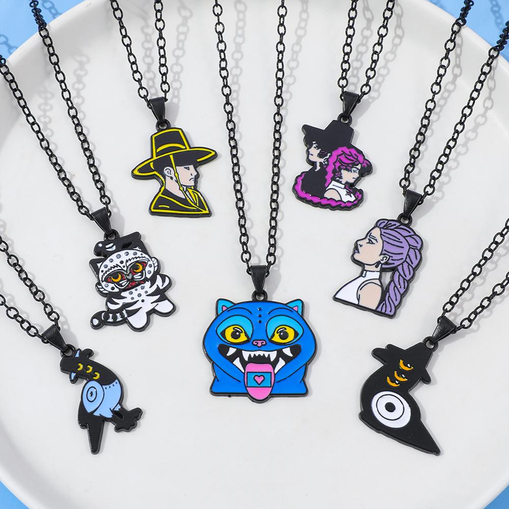 K-Pop Dämonenjäger Halskette, Rumi Jino Dreapy Tiger Anhänger, KPop Anime Cartoon Charakter Schmuck, Unisex Geschenk für Fans