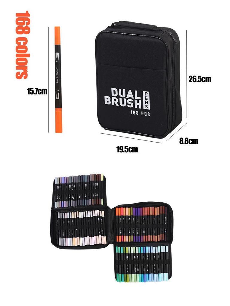 Dual-Tip Washable Watercolor Fineliners for Kids - Art Doodle Pen Set