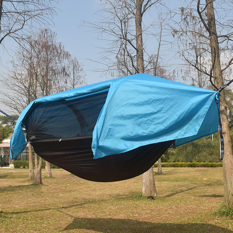 

Traveler mosquito net hammock outdoor camping waterproof hammock hiking camping integrated tent синій