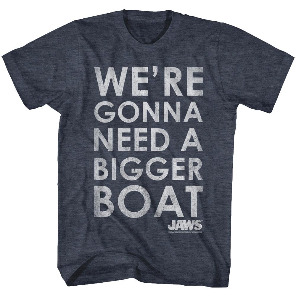 Jaws 70 Thriller Movie We re Gonna Need A Bigger Boat Quote Men T Shirt XXXL