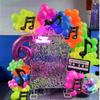 10pcs Black Musical Note Aluminum Foil Balloons, Singer Rock Disco Music Party Theme Decoration Birthday Party Supplies
