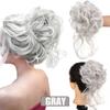 Estensioni per capelli sintetici Chignon riccio disordinato Chignon elastico a ciambella marrone biondo per donna