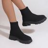Fashion Brand Women Ankle Boots Lightweight Casual Shoes for Women Wedge Fashion Sock Boots Knitting Winter Medium Tube Platform Boot