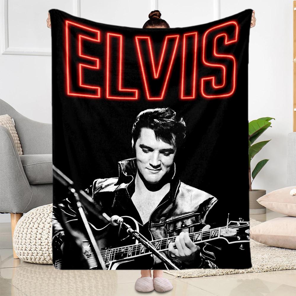 Elvis Presley Performance Blanket Comfortable Perfect for Seaside Office Chair Chair All-Season Use Modern Style Perfect Gift for Relatives and Friend