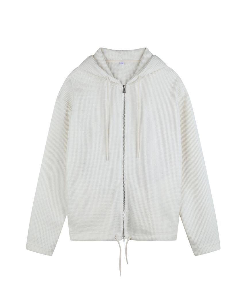 Youneedgarments Waffle Excella Zip-Up (Ivory)