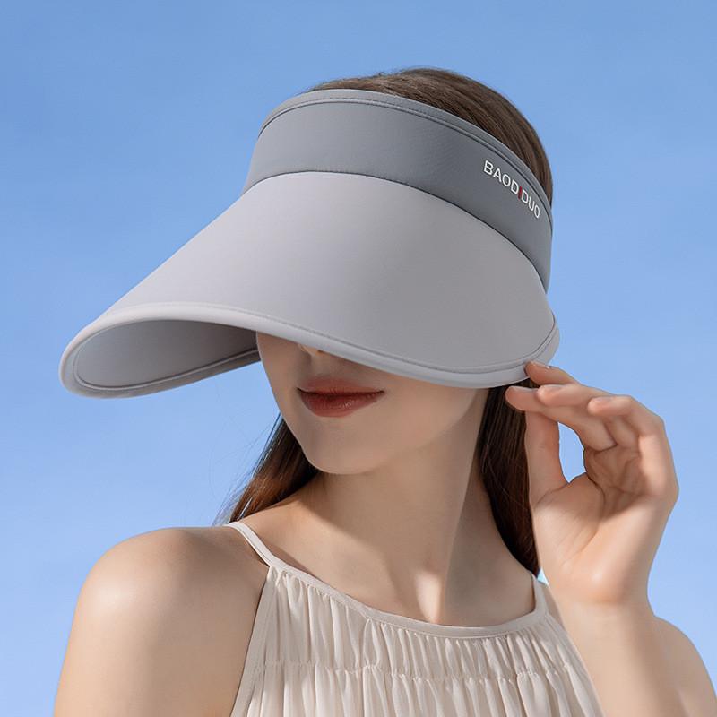 

Ice Silk Sun Hat With Foldable Design And Uv Blocking For Casual Outdoor Wear сірий колір