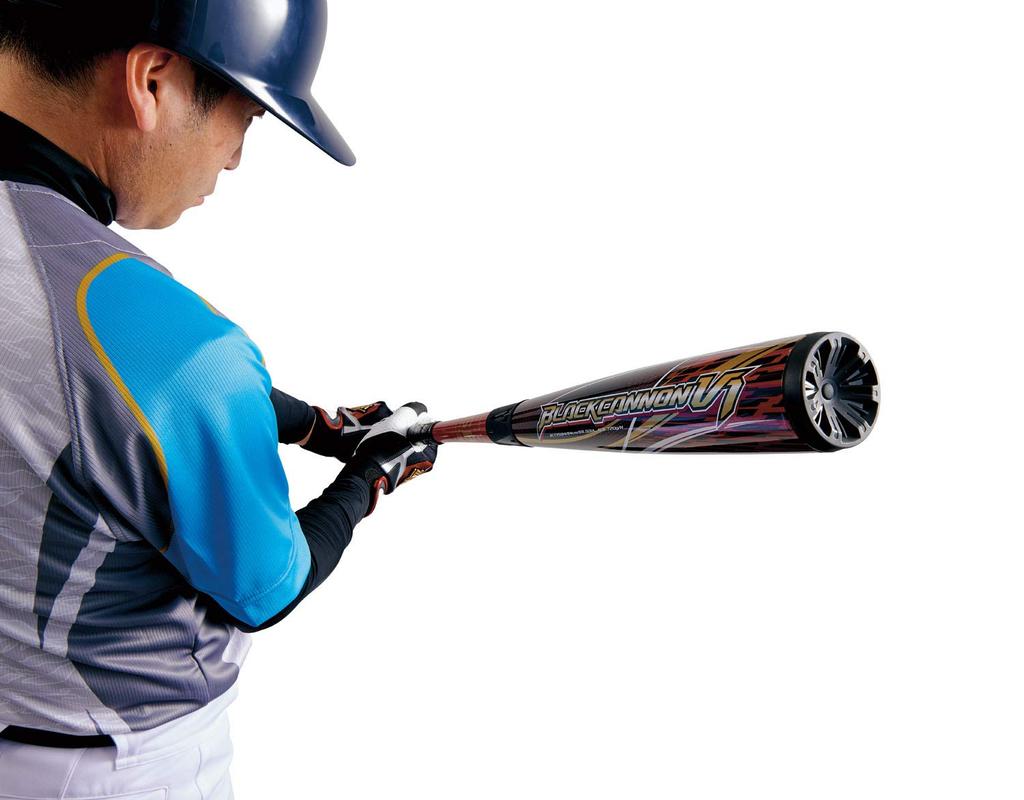 ZETT Boys Softball Baseball Bat Black Cannon V1 FRP 80cm 600g Average BCT75100 (Carbon) Black/Red (1964)