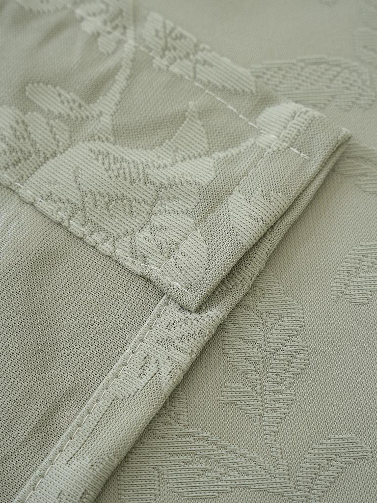 1PC Green Thickened Lace Pole Curtain Luxury Style Decorative Curtain for Living Room Bedroom Lightweight Elegant Design