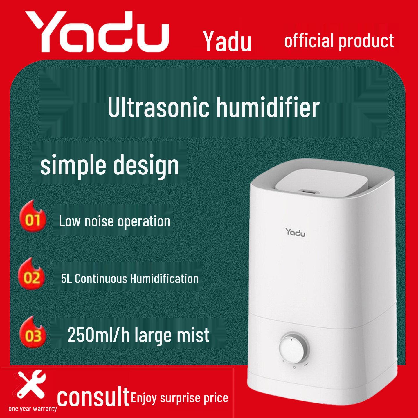 Yadu SC250-S051 Silent Top-Fill 5L Humidifier for Home, Bedroom, Office.